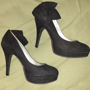 Fergalicious black suede pumps